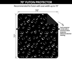 Black And White Bubble Pattern Print Futon Protector