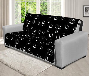 Black And White Bubble Pattern Print Futon Protector