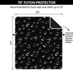 Black And White Bubble Pattern Print Futon Protector