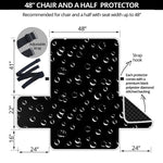 Black And White Bubble Pattern Print Half Sofa Protector