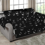 Black And White Bubble Pattern Print Loveseat Protector