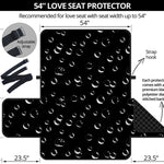 Black And White Bubble Pattern Print Loveseat Protector