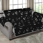 Black And White Bubble Pattern Print Loveseat Protector