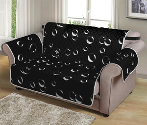 Black And White Bubble Pattern Print Loveseat Protector