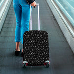 Black And White Bubble Pattern Print Luggage Cover