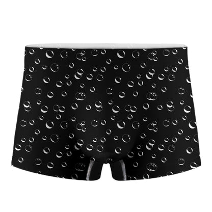Black And White Bubble Pattern Print Men's Boxer Briefs