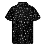 Black And White Bubble Pattern Print Men's Short Sleeve Shirt