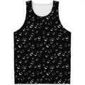 Black And White Bubble Pattern Print Men's Tank Top