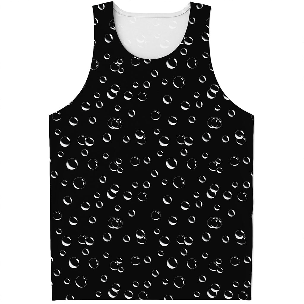 Black And White Bubble Pattern Print Men's Tank Top