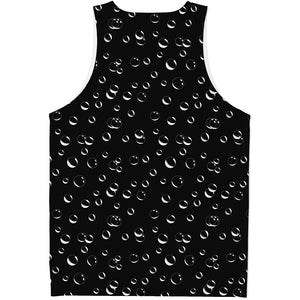 Black And White Bubble Pattern Print Men's Tank Top