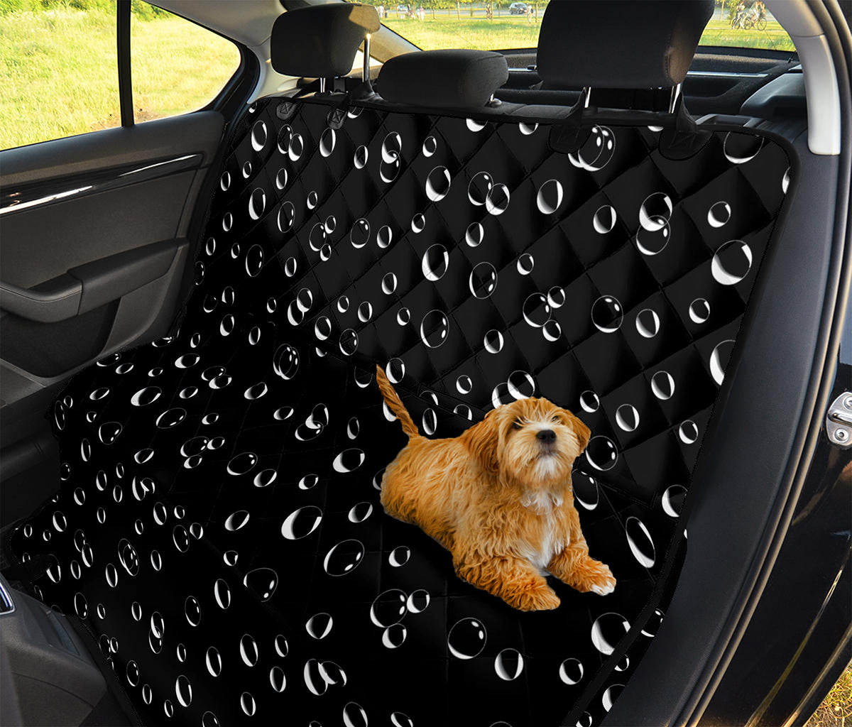 Black And White Bubble Pattern Print Pet Car Back Seat Cover