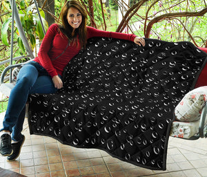 Black And White Bubble Pattern Print Quilt