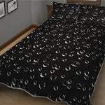 Black And White Bubble Pattern Print Quilt Bed Set