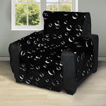 Black And White Bubble Pattern Print Recliner Protector