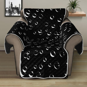 Black And White Bubble Pattern Print Recliner Protector