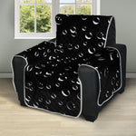 Black And White Bubble Pattern Print Recliner Protector