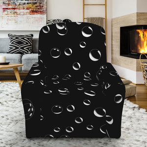 Black And White Bubble Pattern Print Recliner Slipcover