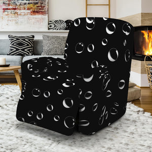 Black And White Bubble Pattern Print Recliner Slipcover