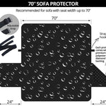 Black And White Bubble Pattern Print Sofa Protector