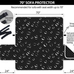 Black And White Bubble Pattern Print Sofa Protector