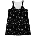 Black And White Bubble Pattern Print Women's Racerback Tank Top