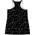 Black And White Bubble Pattern Print Women's Racerback Tank Top