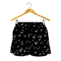 Black And White Bubble Pattern Print Women's Shorts