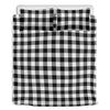 Black And White Buffalo Plaid Print Duvet Cover Bedding Set