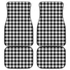 Black And White Buffalo Plaid Print Front and Back Car Floor Mats