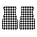Black And White Buffalo Plaid Print Front Car Floor Mats