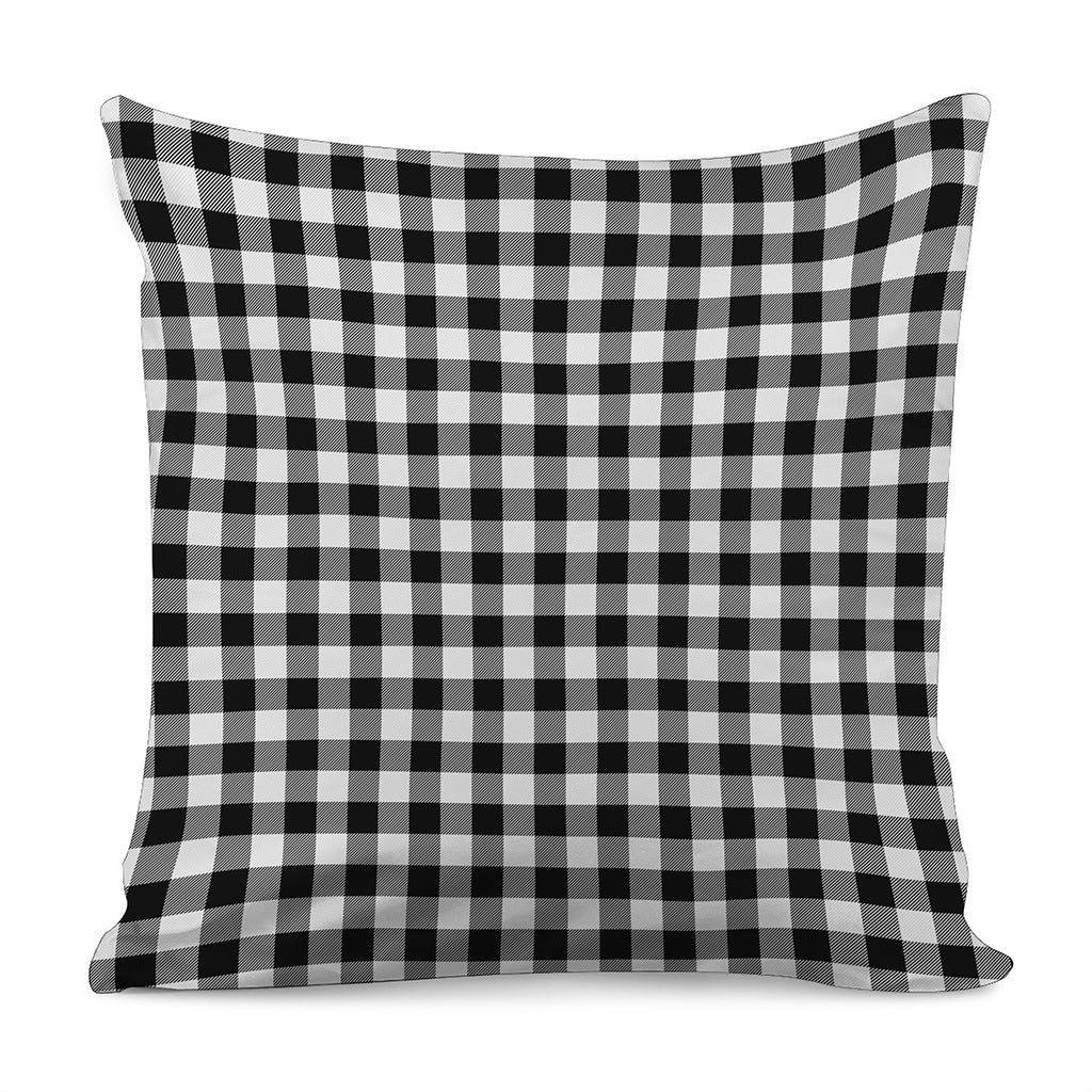 Black And White Buffalo Plaid Print Pillow Cover