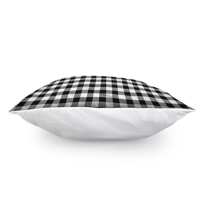 Black And White Buffalo Plaid Print Pillow Cover