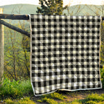 Black And White Buffalo Plaid Print Quilt