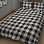 Black And White Buffalo Plaid Print Quilt Bed Set