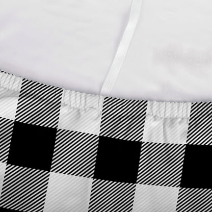 Black And White Buffalo Plaid Print Sofa Cover