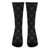 Black And White Bull Pattern Print Crew Socks