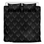 Black And White Bull Pattern Print Duvet Cover Bedding Set