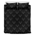 Black And White Bull Pattern Print Duvet Cover Bedding Set