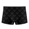 Black And White Bull Pattern Print Men's Boxer Briefs