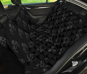 Black And White Bull Pattern Print Pet Car Back Seat Cover