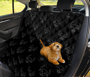 Black And White Bull Pattern Print Pet Car Back Seat Cover