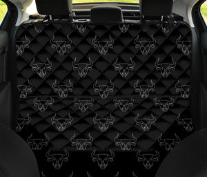 Black And White Bull Pattern Print Pet Car Back Seat Cover