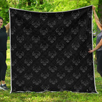 Black And White Bull Pattern Print Quilt