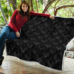 Black And White Bull Pattern Print Quilt
