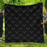 Black And White Bull Pattern Print Quilt