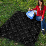 Black And White Bull Pattern Print Quilt
