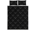 Black And White Bull Pattern Print Quilt Bed Set