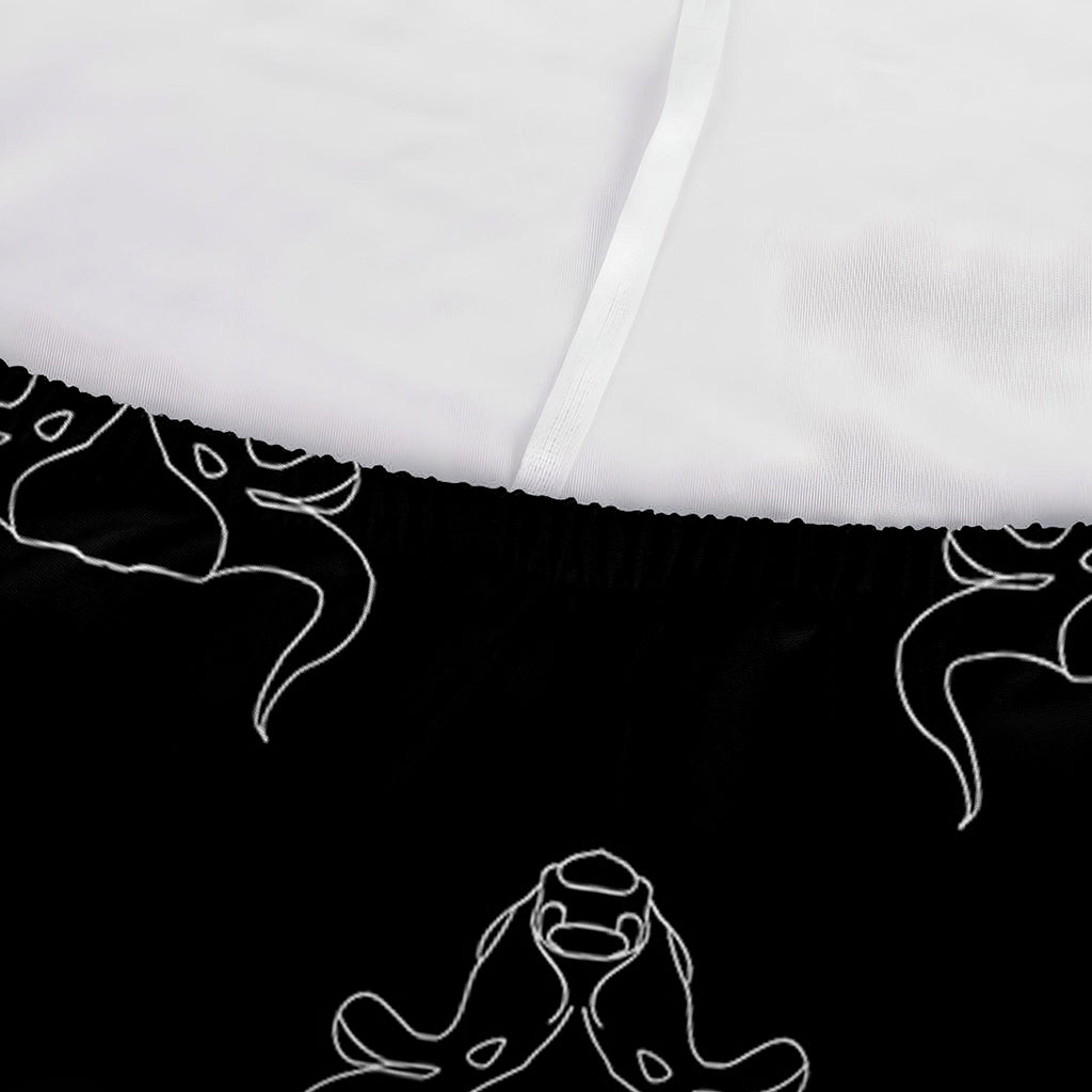 Black And White Bull Pattern Print Sofa Cover