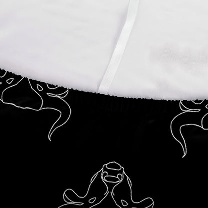 Black And White Bull Pattern Print Sofa Cover