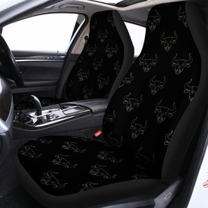 Black And White Bull Pattern Print Universal Fit Car Seat Covers